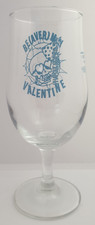 STEMMED BEER GLASS 1/3 LINE ~ BEAVERTOWN ~ "BE(AVER) MY VALENTINE" ~ CRAFT BEER