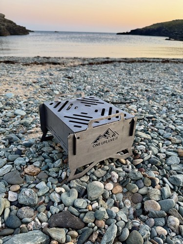 Portable flat pack fire pit - fire,