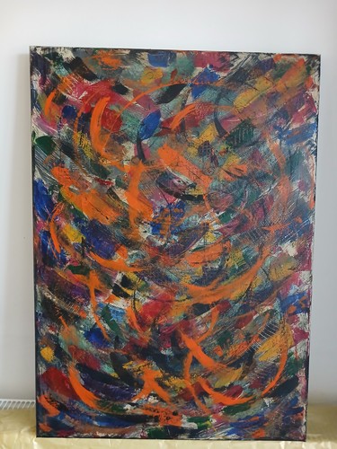 Abstract acrylic watercolour - acrylic/,