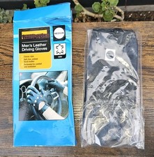 Mens Classic Retro style quality Chauffeur  Leather Driving Gloves size M