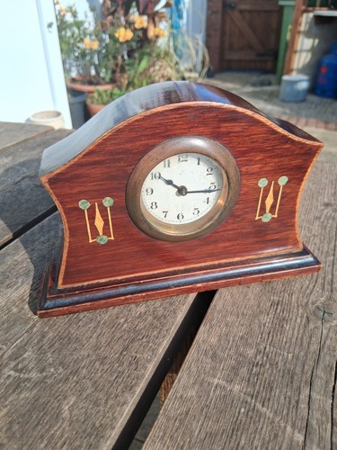 Vintage edwardian mantel clock - vintage,