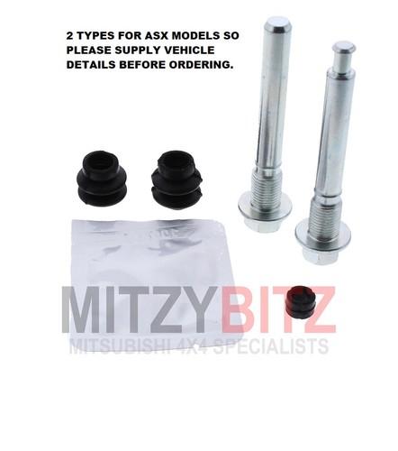 Rear slider pins - pins, rubbers