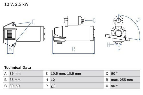 Bosch starter motor - bosch,