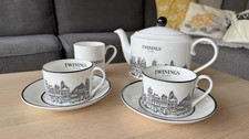 Twinings 216 Strand Tea Pot and Cups.  Bone China London