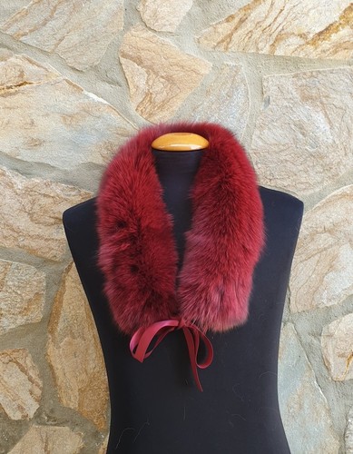 Genuine red fox fur collar - fox,