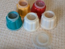 Lakeland Set Of 5 Individual Plastic Blancmange Jelly Panacotta Moulds Retro 
