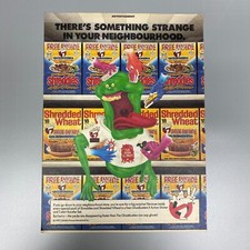 GHOSTBUSTERS II SHREDDIES SHREDDED WHEAT SLIMER 1990 VINTAGE RETRO ADVERT