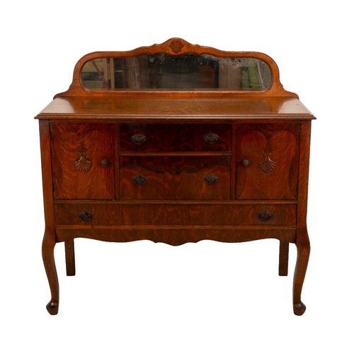 Antique tiger oak carved - antique,