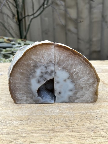 Agate bookends large heavy - agate,