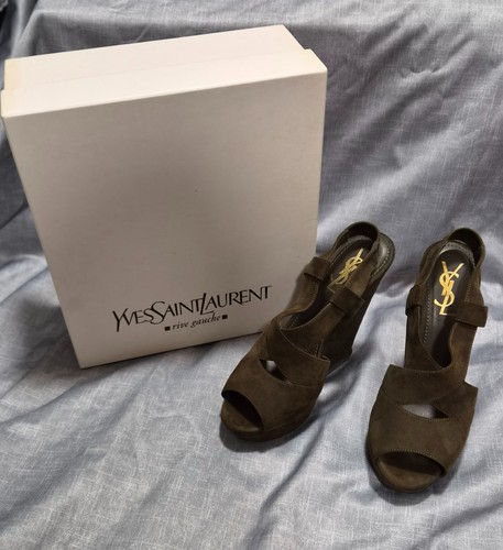 Yves saint laurent suede wedge - yves,