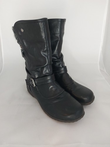 Pavers black leather ladies - pavers,