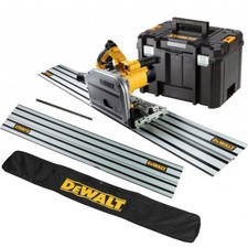 Dewalt DWS520KT 165mm Plunge Saw 240V with 2 x 1.5m Guide Rails Connector & Bag