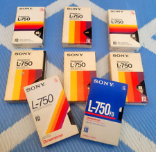 Sony ' Dynamicron L-750 Beta Video Tape ' Beta Betacord Cassette Tape Lot 8 PROP