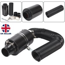 3" Universal Car Cold Air Filter Feed Enclosed Induction Intake Pipe Hose Kit