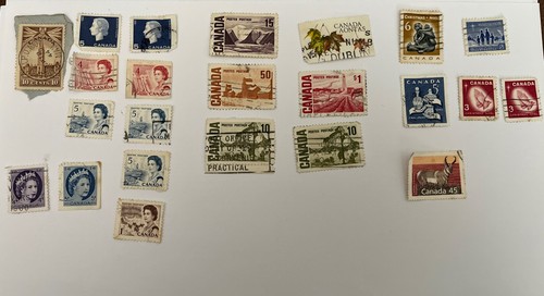Canadian stamps mix - used, and