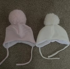 Satila Baby Girl Hat Size 37 Pink and White