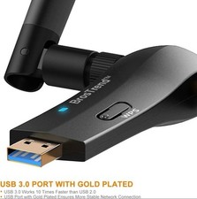 BrosTrend AC3 USB WiFi Dongle Long Range for PC Desktop