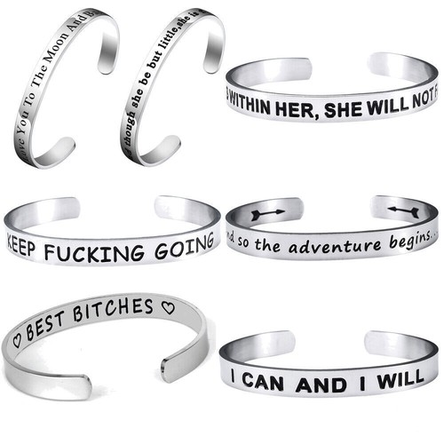 Open cuff bangle inspirational - open,