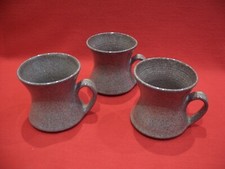 3 X TREGURNOW CORNISH STUDIO /ART POTTERY HAND MADE 3" COFFEE MUGS