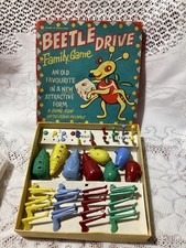Vintage Beetle Drive Family Game 1950s Spares Made In England