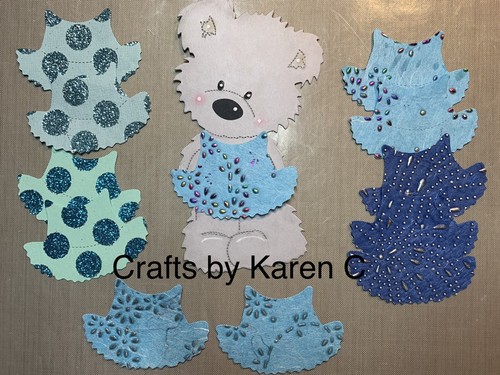 Dress die cuts in shades - x,