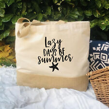 Lazy Days Of Summer Beach Bag-Holiday Towel Sun Sea Sand Carrier Pack Family