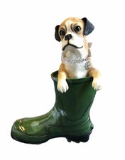 Large Tan Boxer Dog Statue in