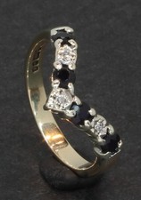 9 Carat Yellow Gold Sapphire &