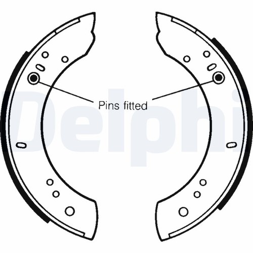 Brake shoes set - rear, right