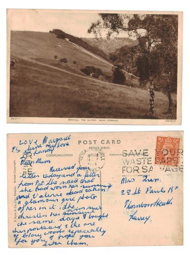 Vintage postcard box hill - box,