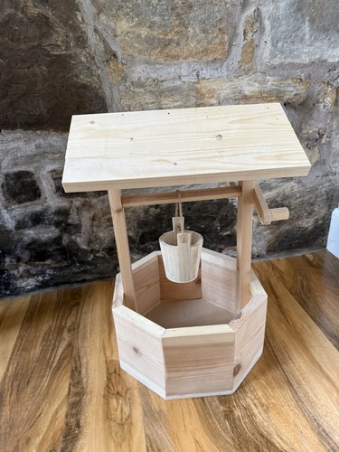 Handmade wooden wishing well - wooden,