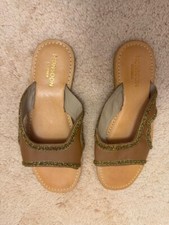 MONSOON LEATHER FLIP FLOPS MULES SANDALS SIZE 6 (39)