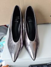 Marks And Spencer Ladies Silver Insolia Court Shoes Size 6 BNWT