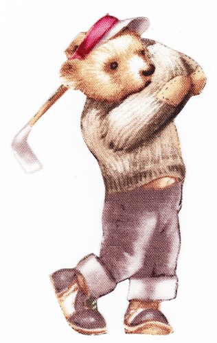 Golf sports bear fabric - golf,