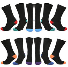 Mens black socks 12 pairs cotton rich socks mens