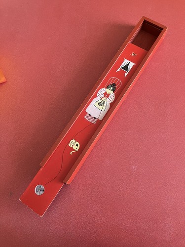 Wooden knitting needle box - knitting,