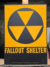 Vintage fallout shelter sign - fallout,