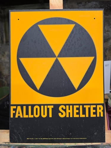 Vintage fallout shelter - shelter, sign
