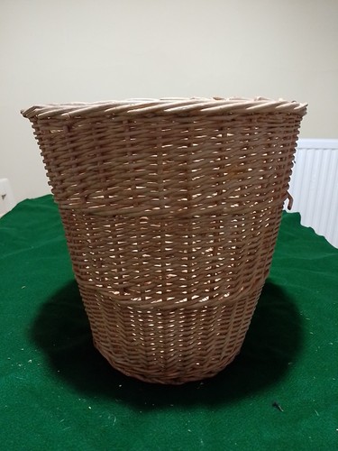Wicker waste paper basket bin - basket,