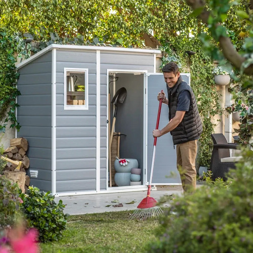 Keter manor pent 6x4ft grey - keter,