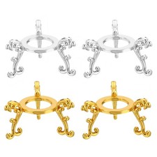 4 Pack Metal Golden/Silver