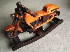 Wooden Childs Rocking Motor Bike 