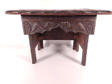 Antique Chinese folding travelling scribes desk with detailed carving