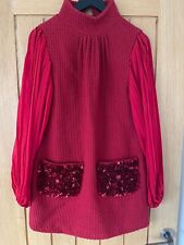 RARE Designer Manoush Shift Dress w/ Puffball Sleeves UK 8 Eur 36 Excellent Cond