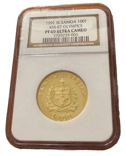 Samoa 1991 gold - gold, ngc