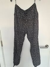 Matalan Papaya Ladies Viscose Tapered Trousers Black Size 10 Uk