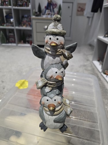 Wooden penguin christmas - wooden,