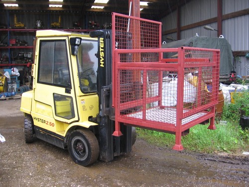 Man basket cage - basket, fork