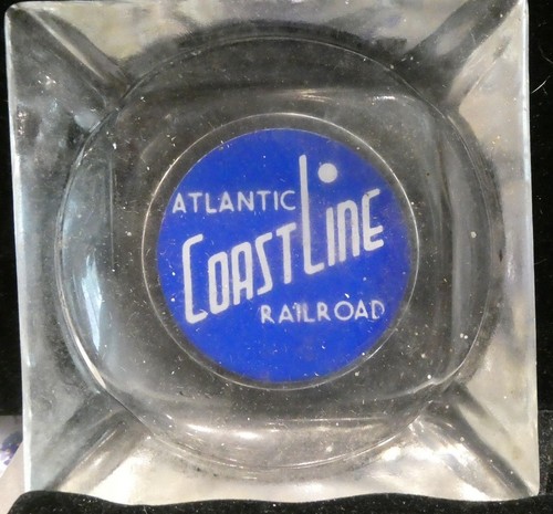 Railroad ashtray glass - railroad,