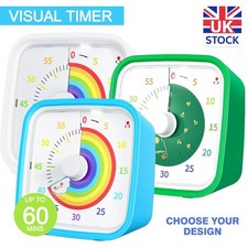60 Minute Visual Timer | Silent Countdown Clock for Kids & Adults